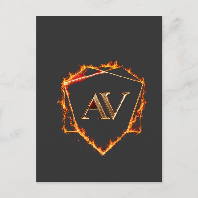 Carte Postale AETHER VANGUARD - Logo Stone Forme Streetwear AV (Devant)