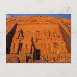 Carte Postale AF, Egypte, Abu Simbel. Façade au coucher du solei