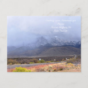 Carte postale AFA Danger Ahead, Arizona Route 89