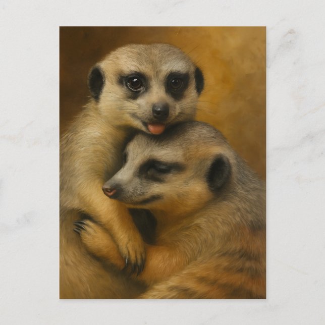 Carte Postale Affection de Meerkat (Devant)
