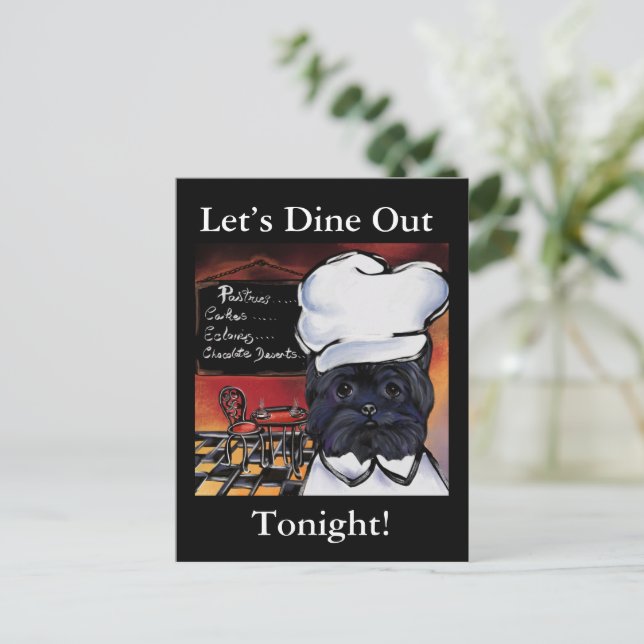 CARTE POSTALE AFFENPINSCHER         (Debout devant)