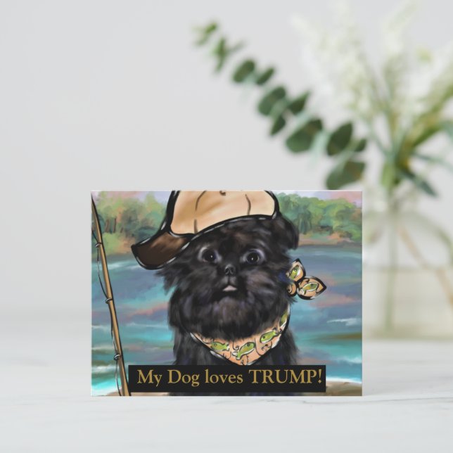 Carte Postale Affenpinscher (Debout devant)