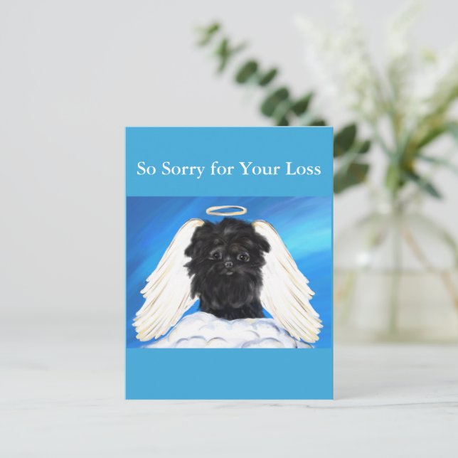 Carte Postale Affenpinscher Ange   (Debout devant)