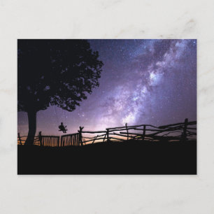 Carte Postale Affichage de l'univers à partir d'une aile