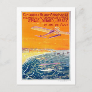 Carte Postale Affichage des plans flottants dans l'air et l'eau