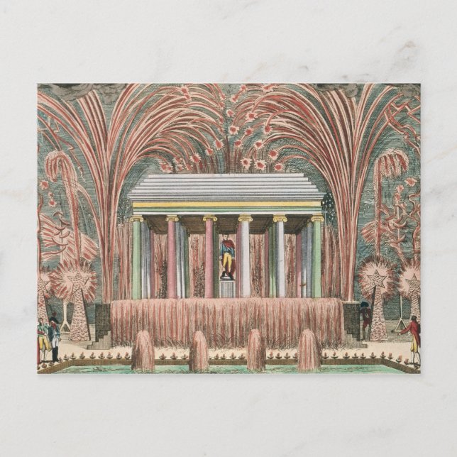 Carte Postale Affichage d'un écran de feu d'artifice (Devant)