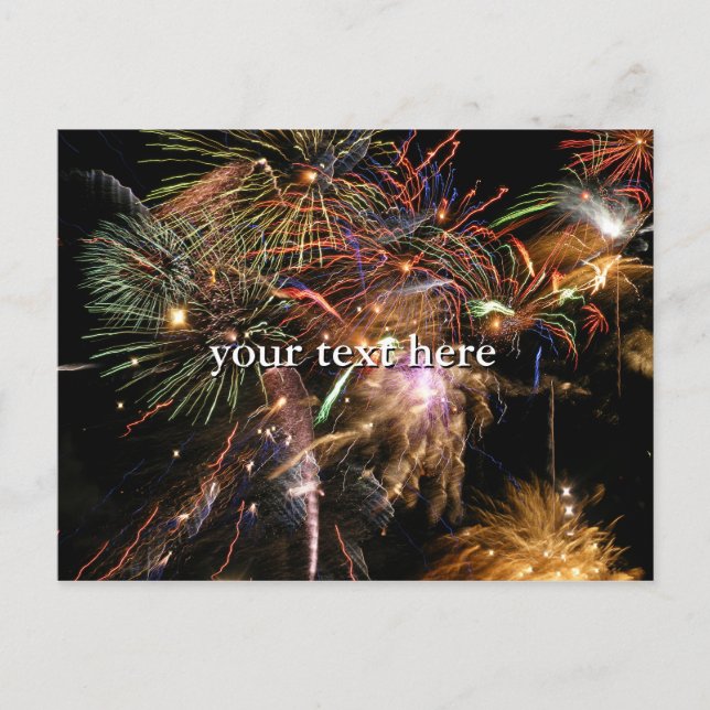 Carte Postale Affichage Fireworks (Devant)