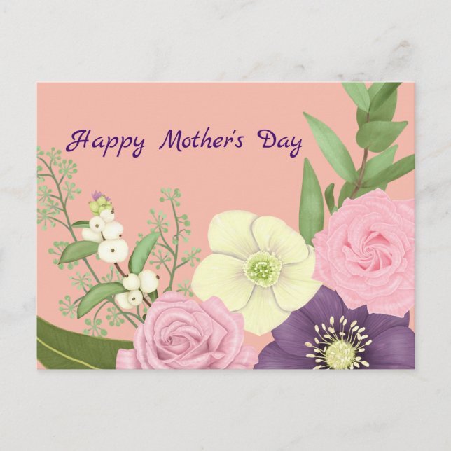 Carte Postale Affichage floral traditionnel - Pour toute occasio (Devant)