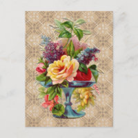 Affichage floral vintage texturé