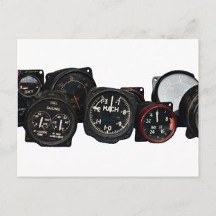 Carte Postale affichages des cadrans de vol des 2ÈME GUERRE MOND