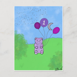 Carte Postale Affiche 1ère Nounours Guimauve