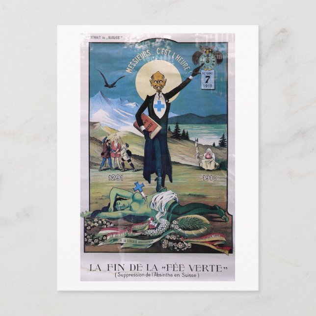 Carte Postale Affiche Absinthe (Devant)