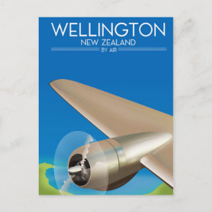 Carte Postale Affiche aérienne de Wellington Nouvelle-Zélande