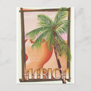 Carte Postale Affiche africaine de voyage dans le désert