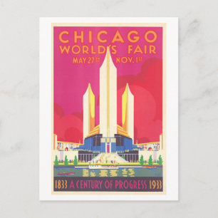 Carte Postale Affiche ancienne de la Foire mondiale de Chicago (