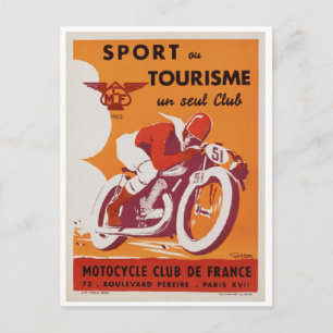 Carte postale - Affiche ancienne de moto française