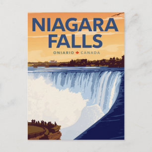Carte Postale Affiche ancienne des chutes du Niagara