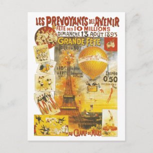 Carte Postale Affiche ancienne grande fête foire Paris