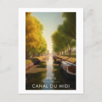 Affiche Canal du midi - France - illustration