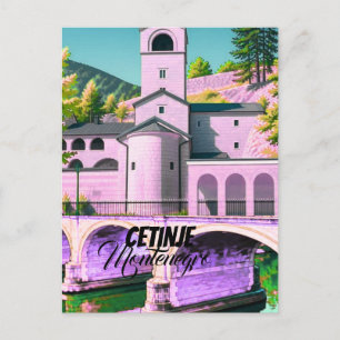 Carte Postale Affiche Cetinje Monténégro Impression Voyage Vinta