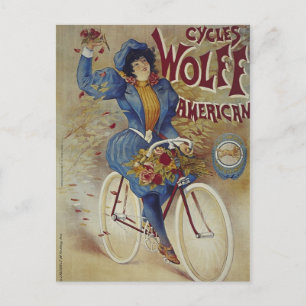 Carte Postale Affiche Cycles Wolff American Bicycle