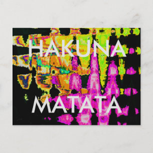 Carte Postale Affiche d'art abstrait Neon Glitch