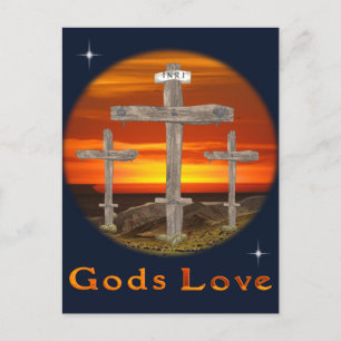 Carte Postale Affiche d'art chrétien du Calvaire