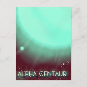 Carte Postale Affiche d'art spatial Alpha Centauri