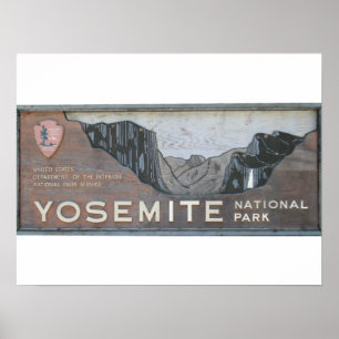 Carte postale Affiche de bienvenue Yosemite