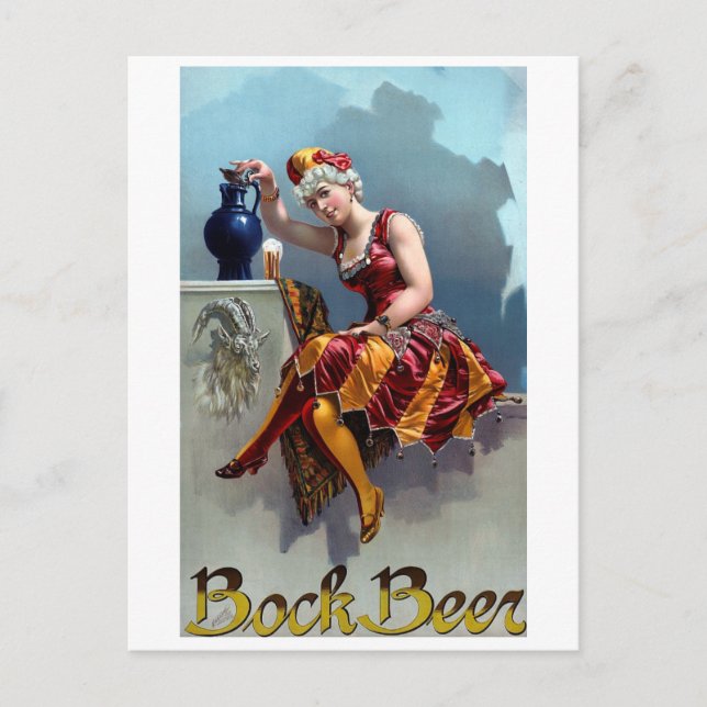 Carte Postale Affiche de bière vintage (Devant)