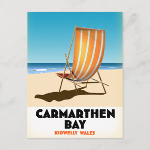 Carte Postale Affiche de bord de mer Kidwelly Carmarthen Bay Pay