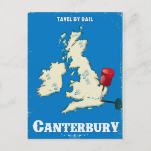 Carte Postale Affiche de chemin de fer vintage des îles britanni