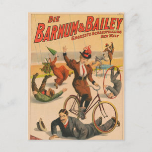 Carte Postale Affiche de cirque allemand vintage de artistes, 19
