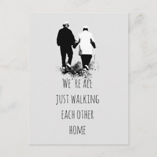 Carte Postale Affiche de citation inspirante pour marcher les un