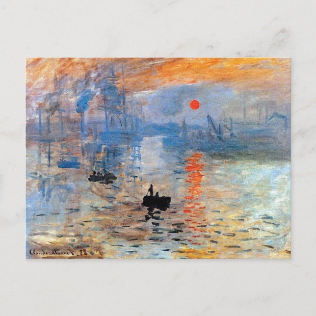 Carte Postale Affiche de Claude Monet Impression Soleil Levant T (Devant)