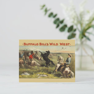 Carte Postale Affiche de cow-boy de l'Ouest sauvage de Buffalo B