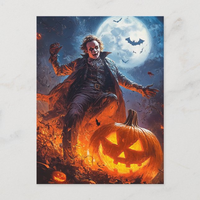 Carte Postale Affiche de croquis d'Halloween. (Devant)