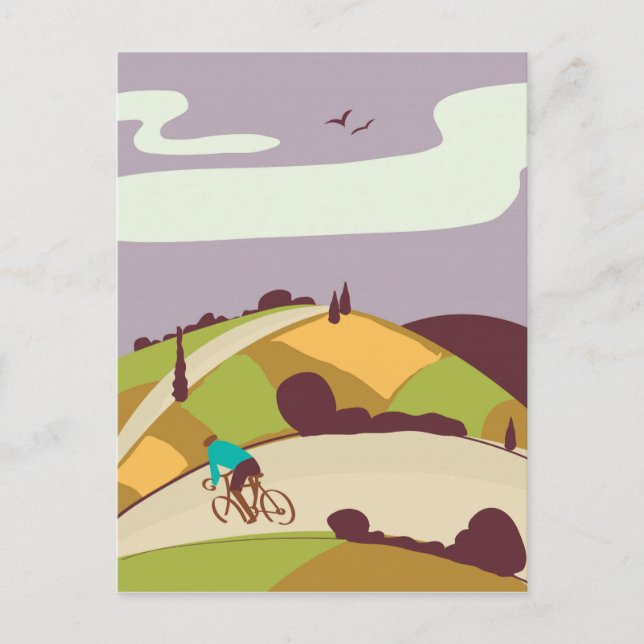 Carte Postale Affiche de cyclisme vintage (Devant)