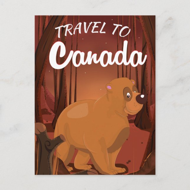 Carte Postale Affiche de dessin de Voyage au Canada (Devant)
