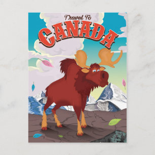 Carte Postale Affiche de dessin humoristique vintage Voyage au C