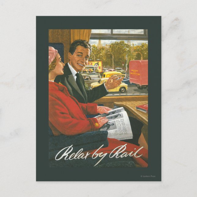 Carte Postale Affiche de détente des chemins de fer britanniques (Devant)