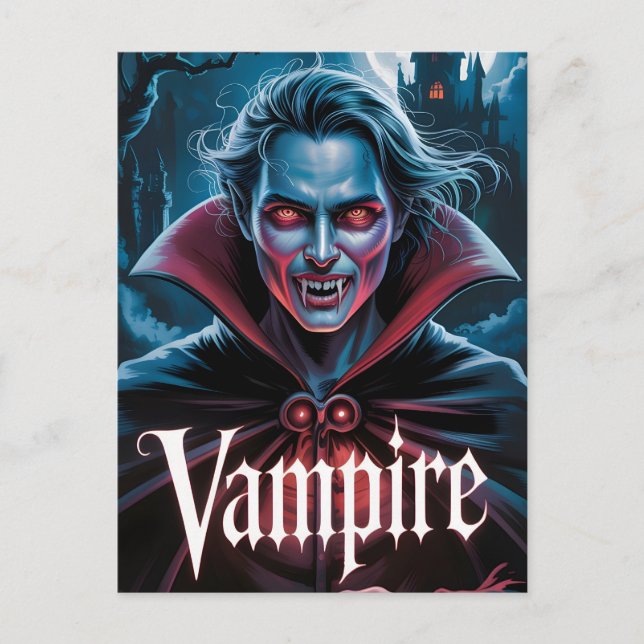 Carte Postale Affiche de film de vampire de style Dracula classi (Devant)
