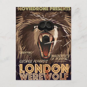 Carte Postale Affiche de film vintage du loup-garou de Londres