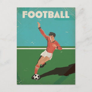 Carte Postale Affiche de football vintage