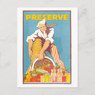 Carte Postale Affiche de guerre "Préserver" vintage