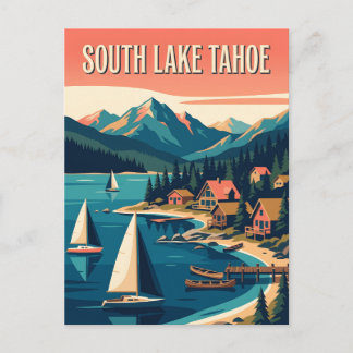 Carte Postale Affiche de la montagne de South Lake Tahoe Califor