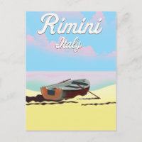 Affiche de la plage de Rimini Italie