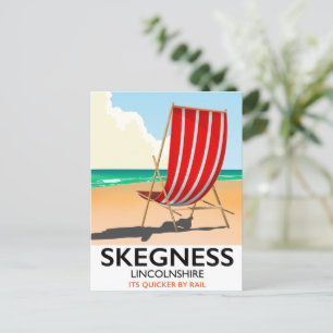Carte Postale Affiche de la plage de Skegness Lincolnshire