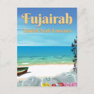 Carte Postale Affiche de la plage des Émirats arabes unis de Fuj