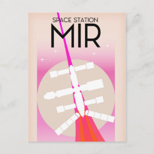Carte Postale Affiche de la station spatiale russe MIR